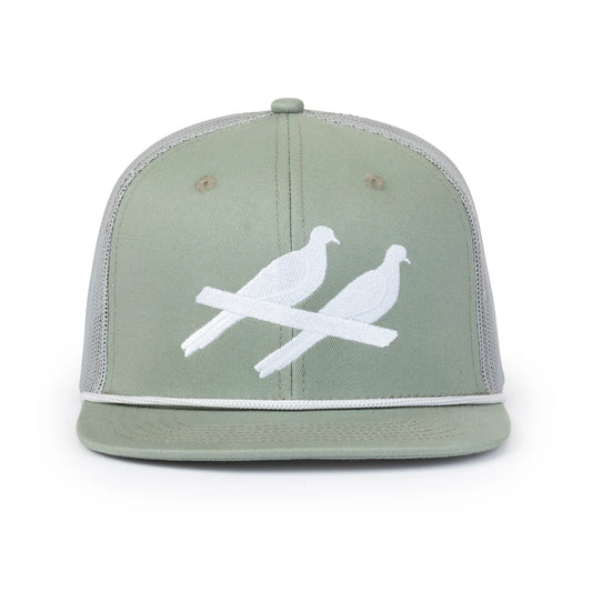 Two Dove - Logo Rope 6 Panel Trucker - Sage