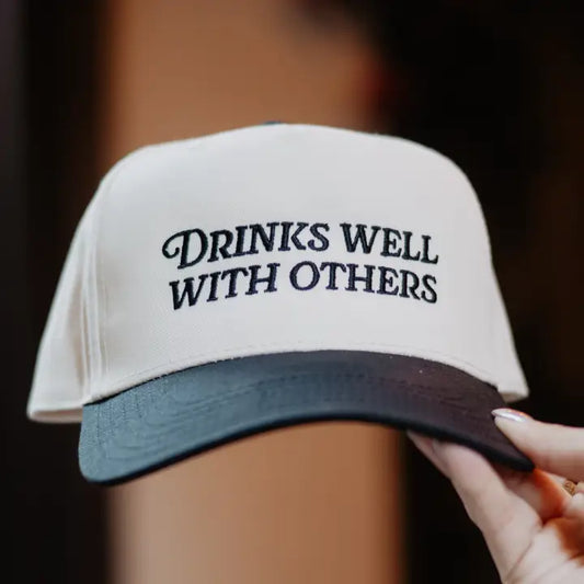Drinks Well with Others Vintage Trucker Hat