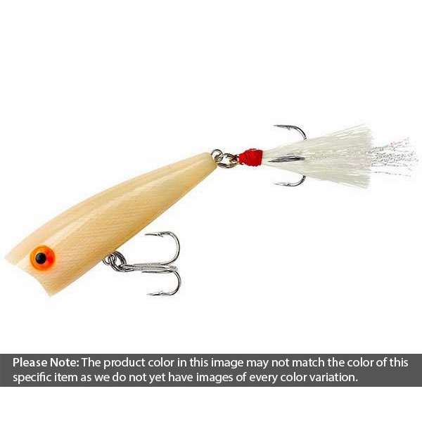 Rebel Teeny Pop-R Topwater Silver Black 2  1/8 Oz.