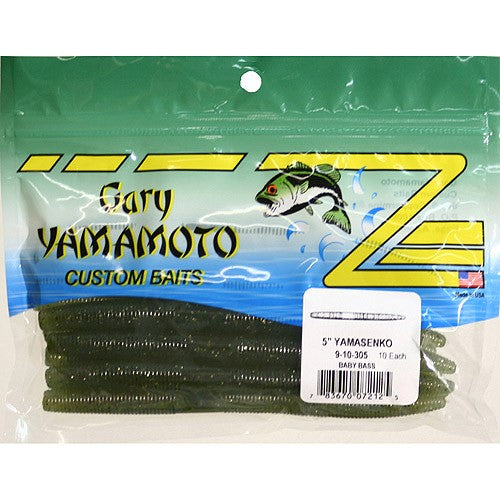 Gary Yamamoto Custom Baits 5  Yamasenko Baby Bass Fishing Bait 10 Count
