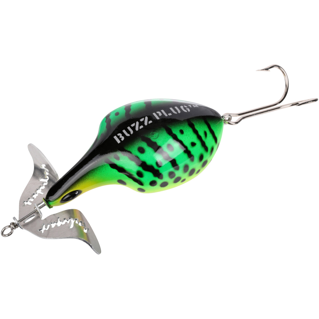Arbogast Buzz Plug Fishing Lure Hard Bait Topwater Fire Tiger 2 7/8 in ...