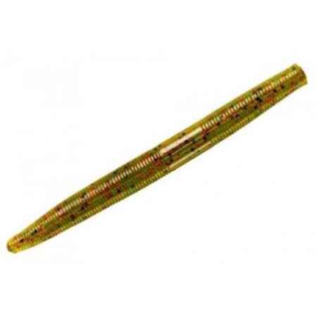 YUM Swim N Dinger Soft Plastic Green Pumpkin Neon Flake 5