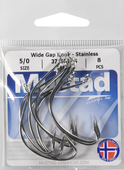Mustad Wide Gap Croaker Hook - 5/0 ()