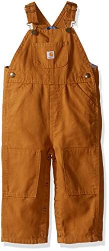 Carhartt Baby's Cotton Kids' Canvas Bib Overall Flannel-Lined