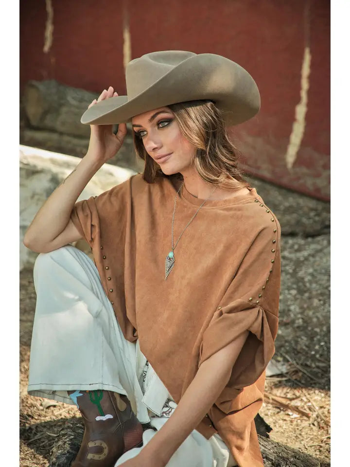 Blue B - Studded High Low Oversized Tee