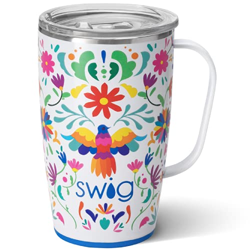 Swig Life 18oz Travel Mug with Handle and Lid|Viva Fiesta