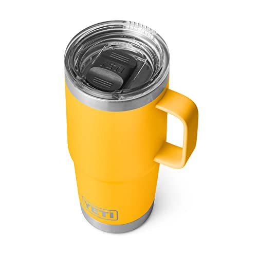 YETI 20 Oz. Rambler Travel Mug with Stronghold Lid, Yellow - Holiday Gift