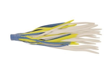 H&H Tackle HHLS3-81 Natural Blue/Chartreuse/White Rubber Pulsating Fishing Skirt