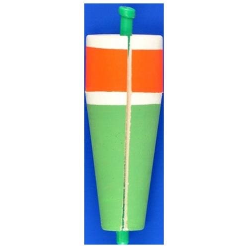 Comal Weighted Glo-Top Slotted Float - 4" - Red/Green