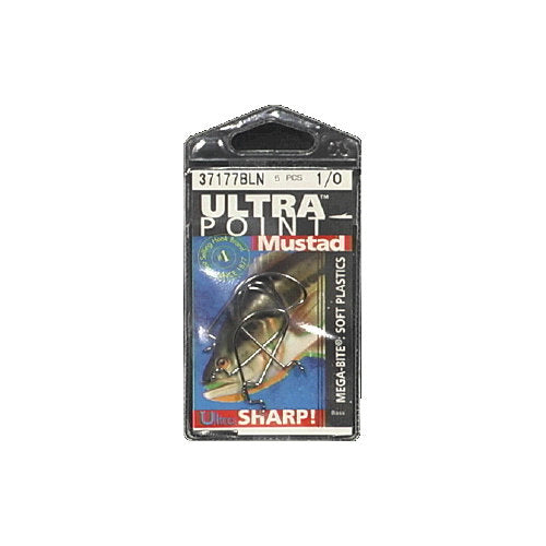 Mustad - 37177BLN 1/0 Mega-Bite Worm Hook