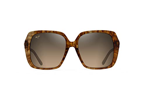 Maui Jim Poolside Sunglasses 21 - Caramel Tiger - Hcl Bronze Unisex Square