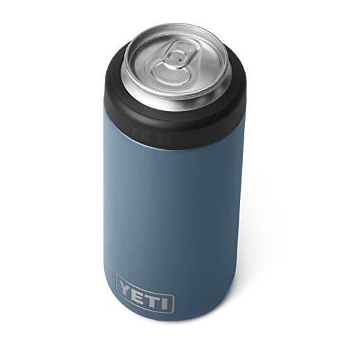 YETI Rambler 16 Oz Nordic Blue BPA Free Colster Tall Can Insulator