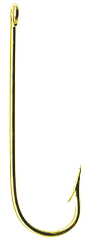 Mustad 3261-GL-1-10 Aberdeen Hook Size 1 Round Bend Light Wire