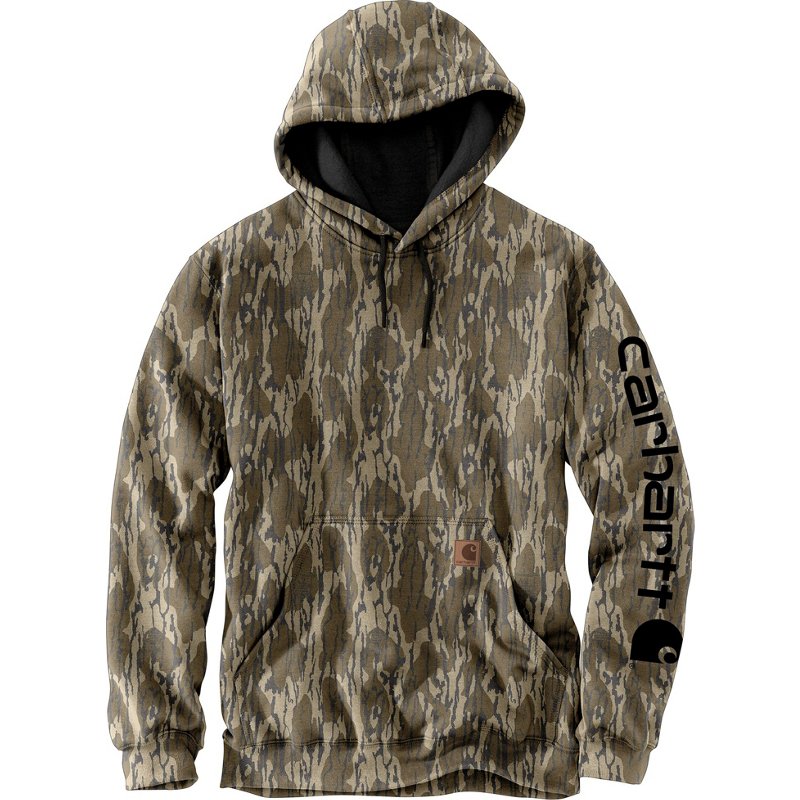 Men's Carhartt Loose Fit Midweight Camo Logo Sleeve Graphic Work Hoodie