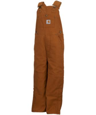 Carhartt Kids' Unisex Canvas Insulated Loose Fit Bib Overalls