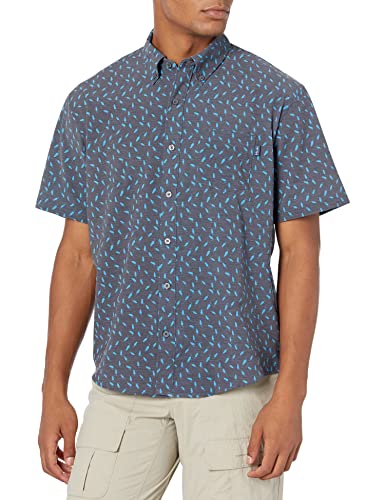 Huk Men's Kona Lure Splash Short Sleeve Button Down Shirt
