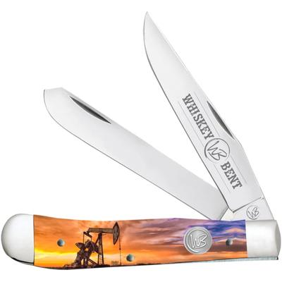 Trapper Folding Knife Slip Joint 440 Steel Blade 4.125in Closed Length Acrylic Handle Pump Jack