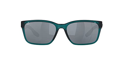 Costa Del Mar Palmas Gray Silver Mirror Polarized Polycarbonate Unisex Sunglasses 6S9081 908106 57