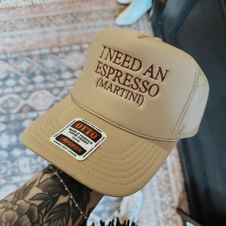Grady - I Need An Espresso (Martini) Trucker Hat