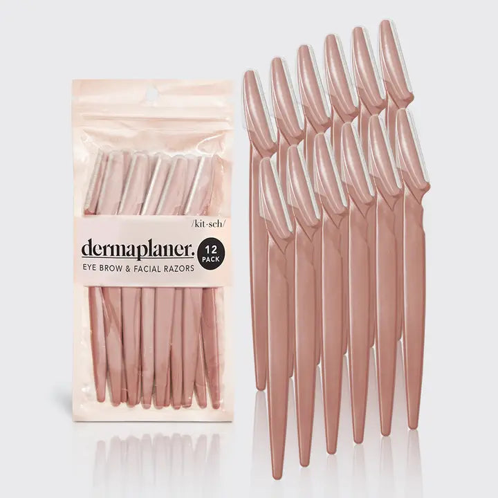 KITSCH - Recycled Plastic Dermaplaners 12pc - Terracotta