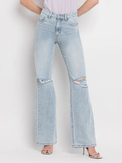 90's Vintage Super High Rise Flare Jeans
