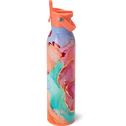 Swig Life 20oz Flip + Sip Bottle | Insulated Stainless Steel Water Bottle with Straw | Dreamsicle