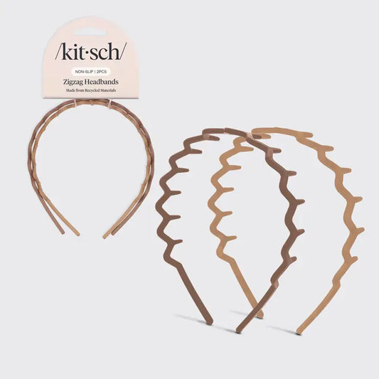 KITSCH - Zig Zag Headband 2pc - Neutral