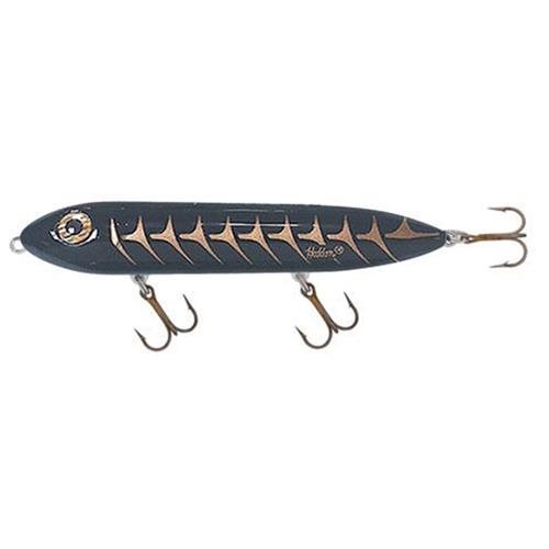 Heddon Super Spook Topwater Bait 5  7/8 Oz Black Shore Shad Floating