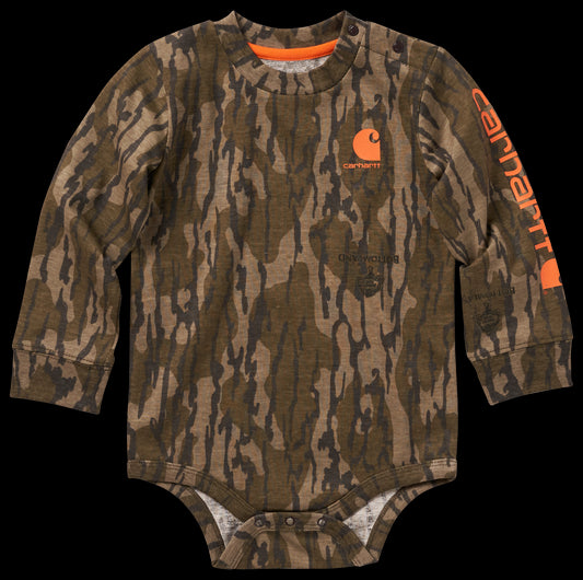 Boys Carhartt Camo Long-Sleeve Bodysuit