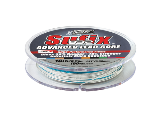 Sufix - 832 Lead Cord - 100 YRD 27LB - 10-Color Metered