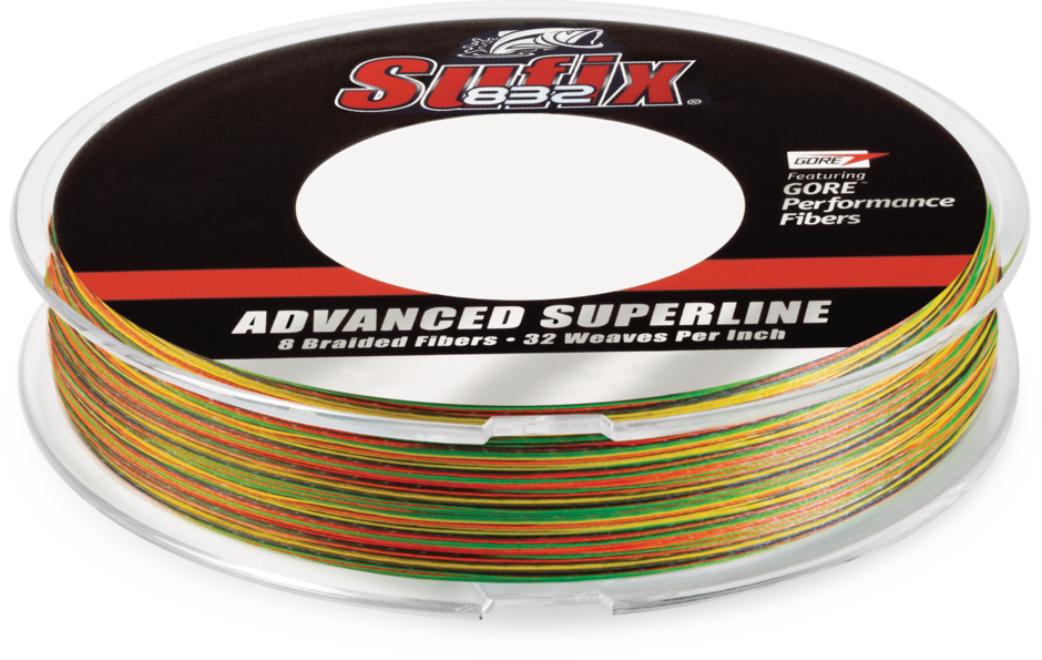 Sufix - 832 Braid - 15 lb 150 yds - Fire Tiger