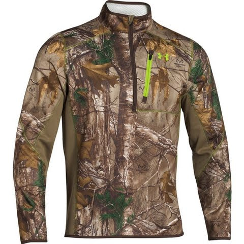 Under Armour Men's Coldgear Infrared Scent Control 1 / 4 Zip -946rtapxtra / Velocity
