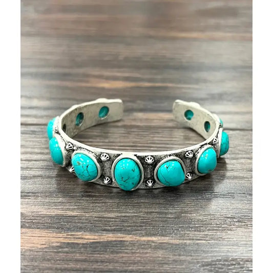 ISAC - Navajo White Turquoise Cuff Bracelet
