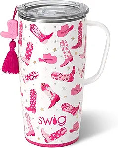 Swig Life 32oz Stainless Steel Travel Mug, Insulated Tumbler with Handle and Lid | Let's Go Girls