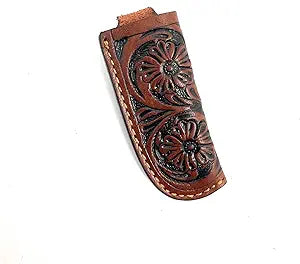 Western Fashion Tack Leather Tooled Knife Sheath KS123