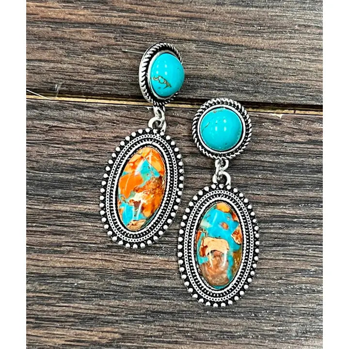 ISAC Trading Inc - Gemstone Post Earrings