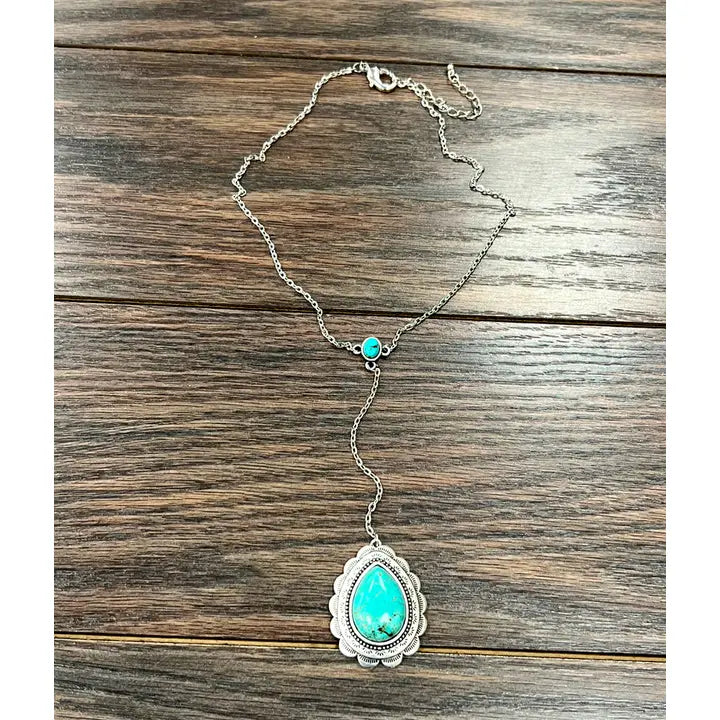 ISAC Trading Inc - Turquoise Y-Necklace