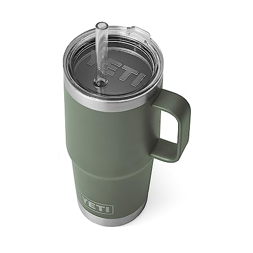 YETI Rambler 25 Oz Camp Green BPA Free Straw Mug