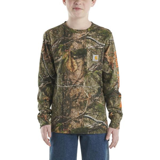 Carhartt Kids' Unisex Long Sleeve Camo Graphic T Shirt