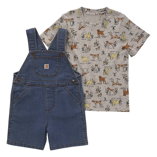 Toddler Carhartt Short Sleeve T-Shirt and Shortall Set