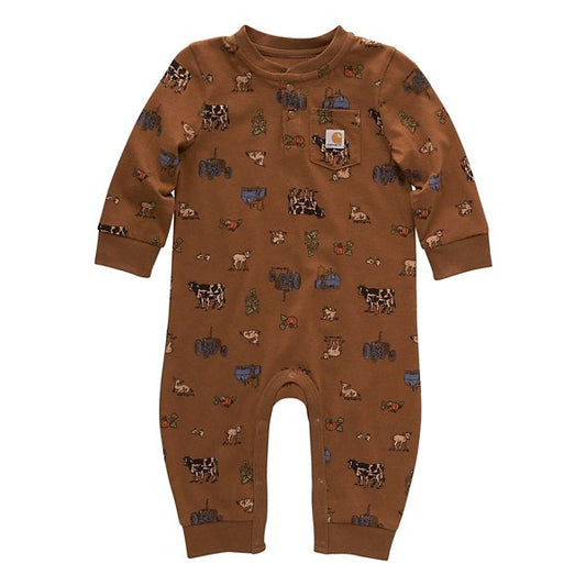 Baby Carhartt Long Sleeve Printed Romper