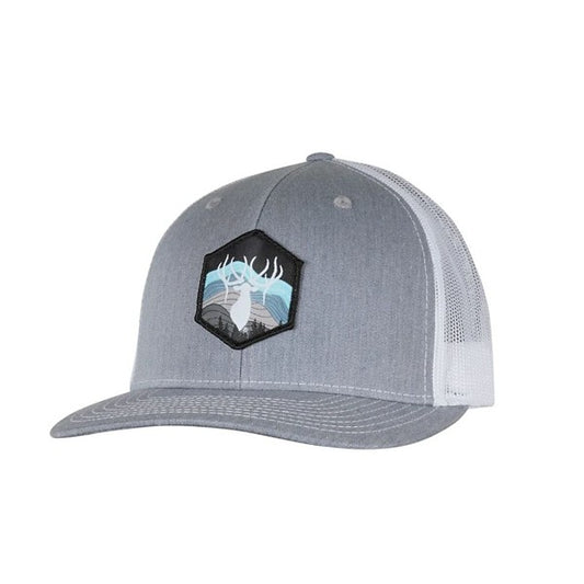Men's King's Camo Hex Logo Patch Hunting Adjustable Hat White