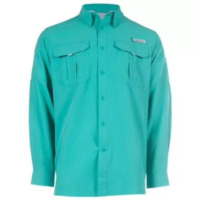 Habit Men's Fourche Mountain River Guide Long Sleeve Fishing Shirt Ensign Blue, X-Large