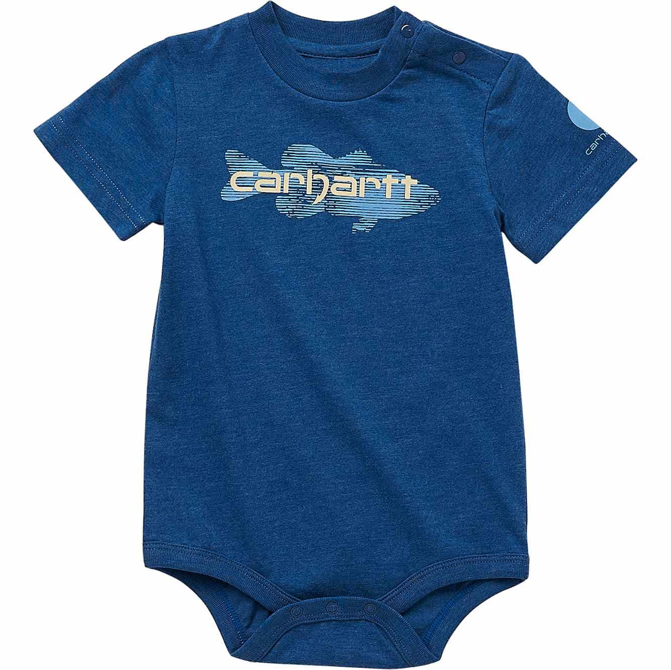 Carhartt Boy's Cotton Boys' Short Sleeve Fish Bodysuit