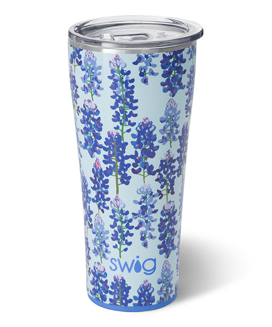 Swig Life 32oz Insulated Stainless Steel Travel Tumbler | Bluebonnet