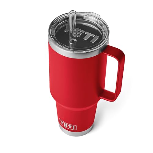 Yeti Rambler 42 Oz Straw Mug with Straw Lid Rescue Red