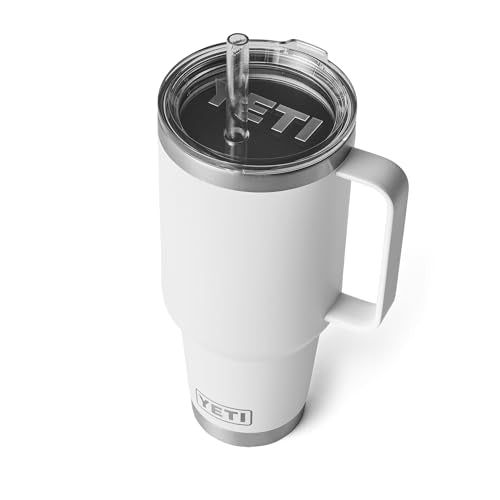 Yeti Rambler 42 Oz Straw Mug with Straw Lid White