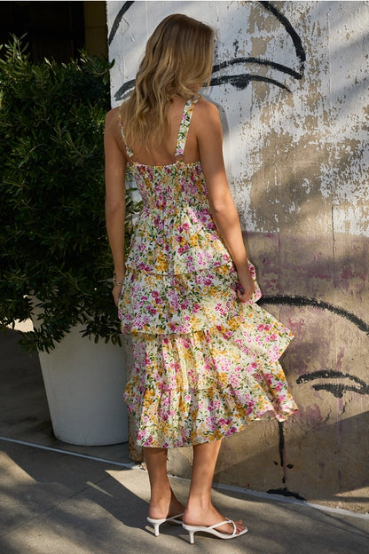 GILLI - Layered Ruffle Midi Dress