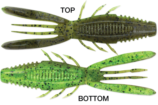 RAPALA - CrushCity - Bronco Bug - 4" - Green Pumpkin Chartreuse Pepper