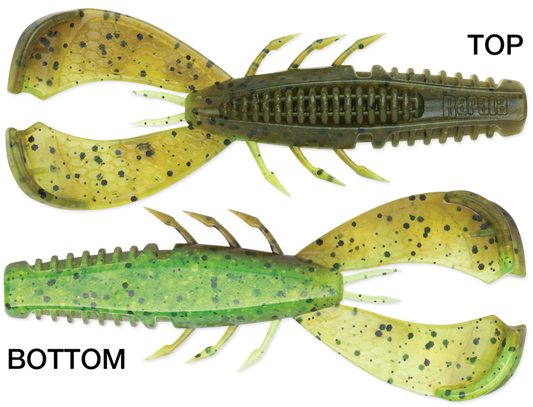 RAPALA - CrushCity - Cleanup Craw - 3.5" - Green Pumpkin Chartreuse Pepper